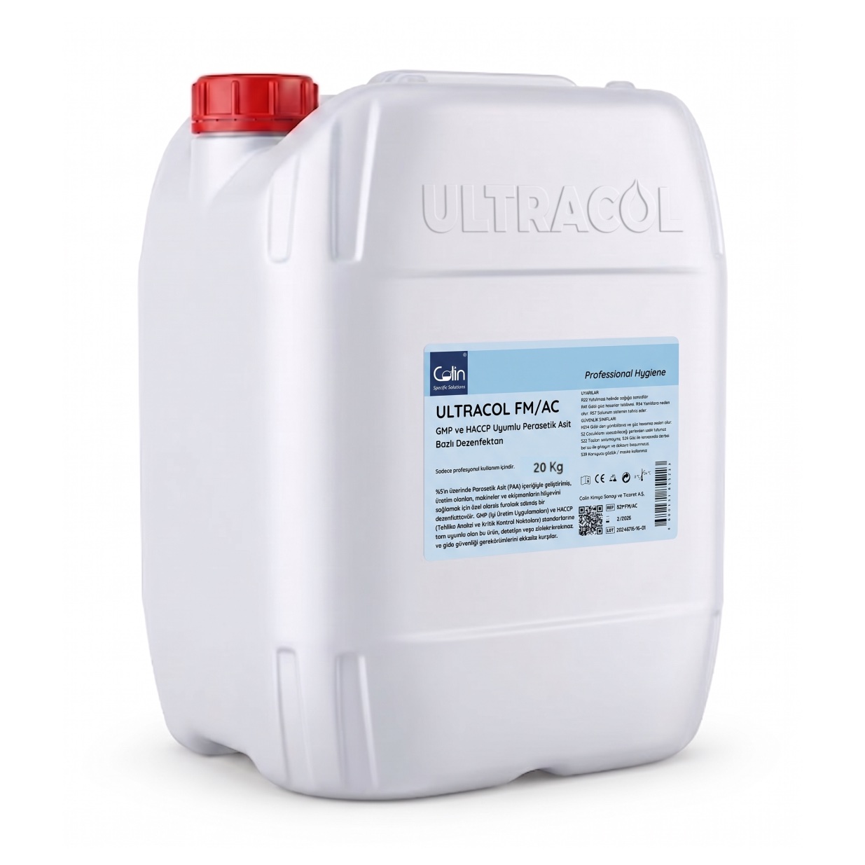 ULTRACOL FM/AC - GMP and HACCP Compliant Peracetic Acid Based Washing Agent